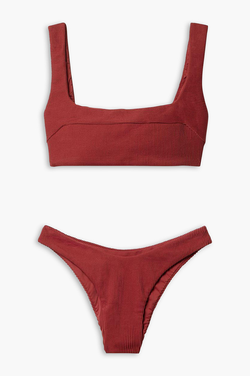 Haight Gabi And Laila Ribbed Bikini In Ziegelrot