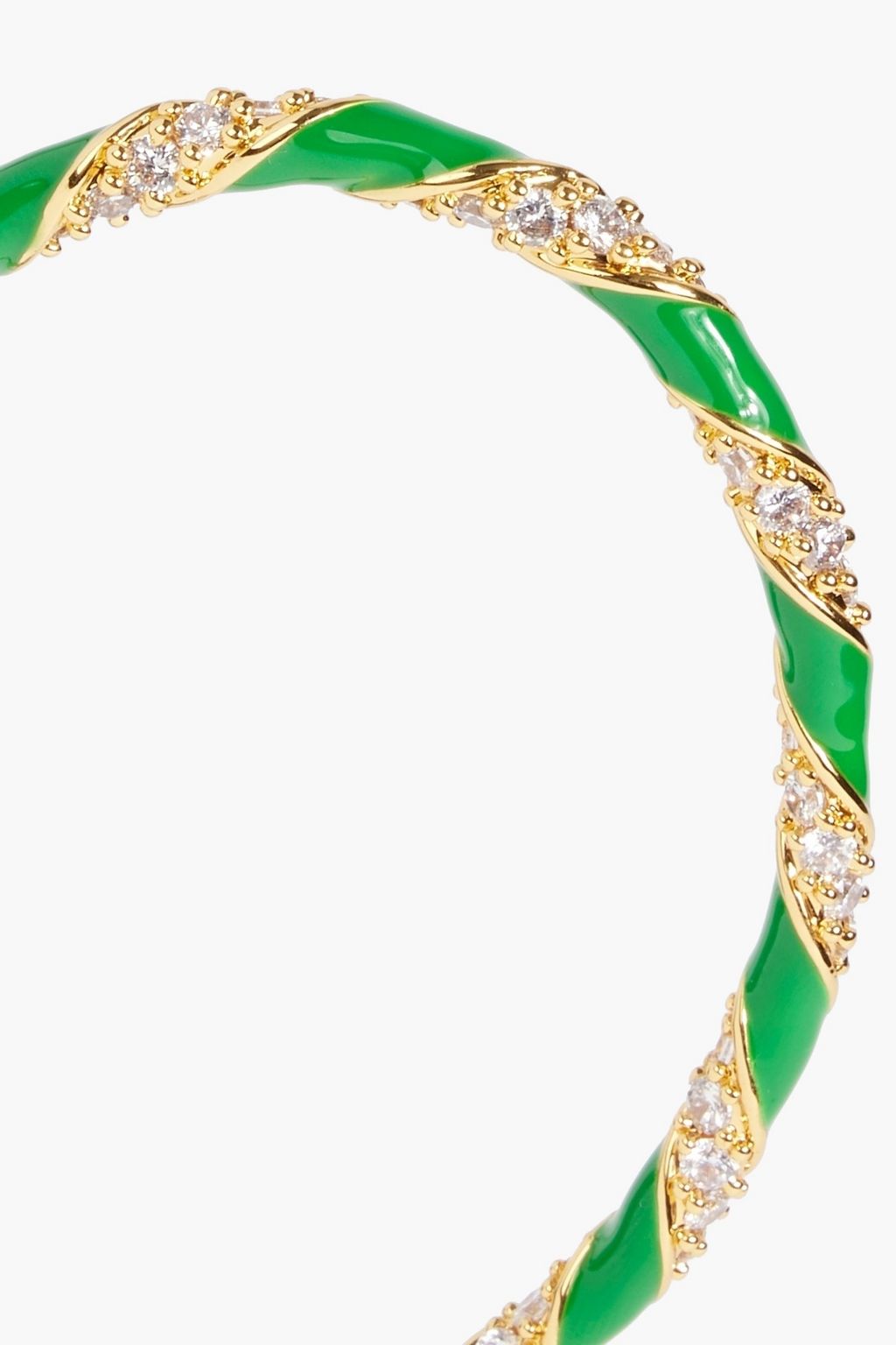 ZIMMERMANN Gold-tone, enamel and crystal bangle