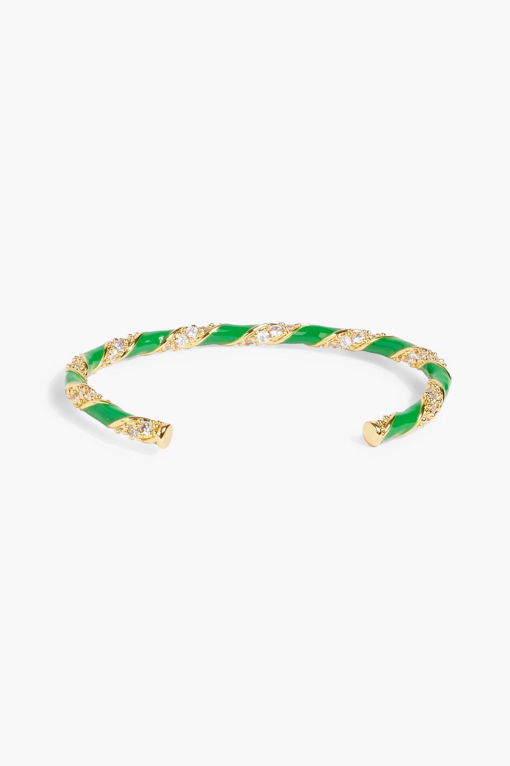 ZIMMERMANN Gold-tone, enamel and crystal bangle