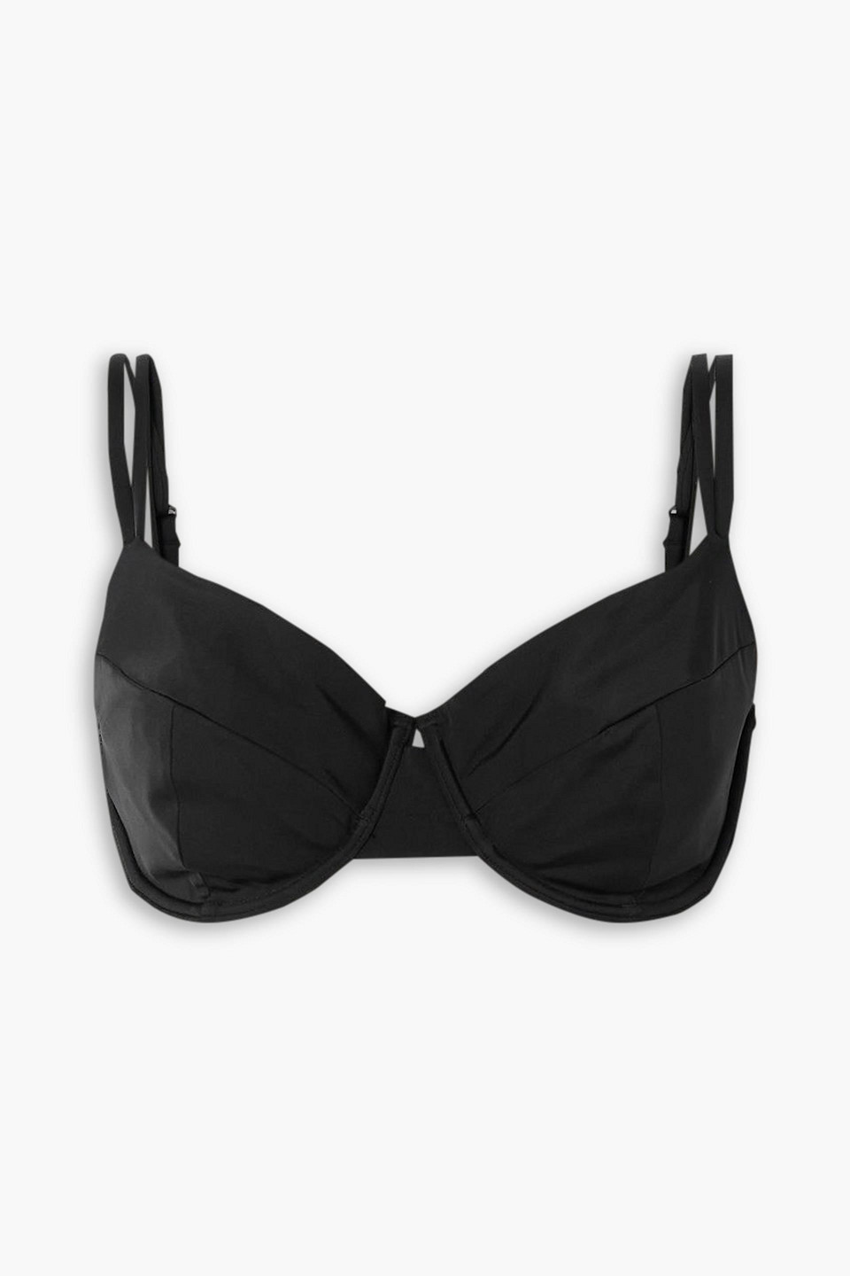 Form And Fold The Base Bikini Top In Black