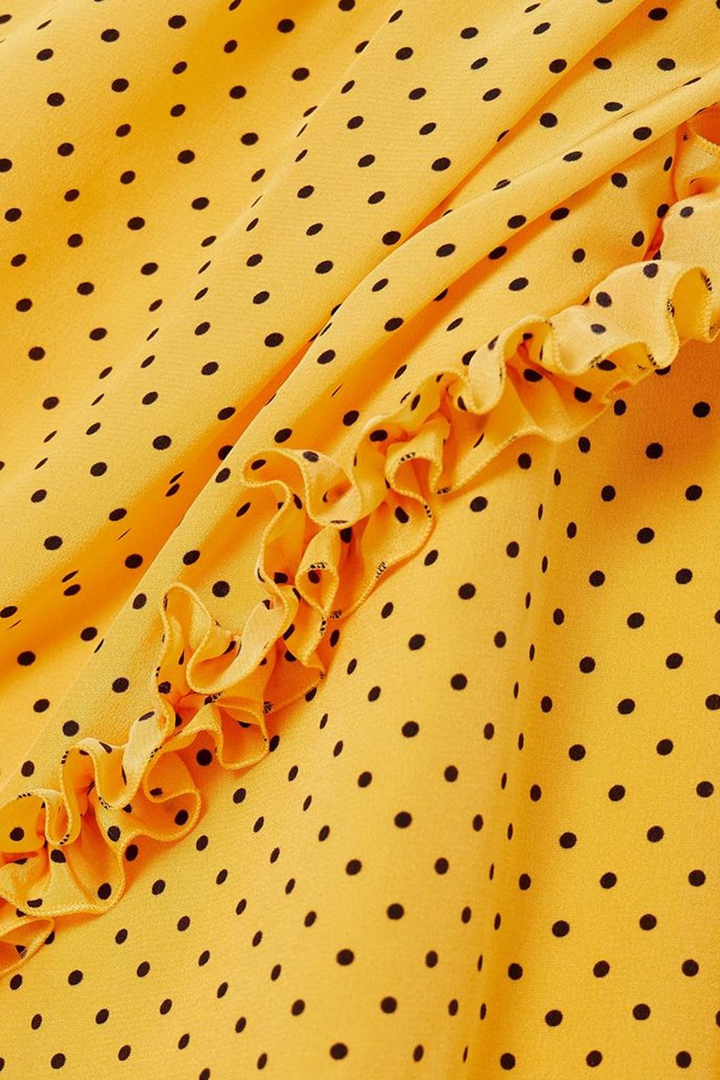 ALESSANDRA RICH One-shoulder polka-dot silk crepe de chine maxi dress
