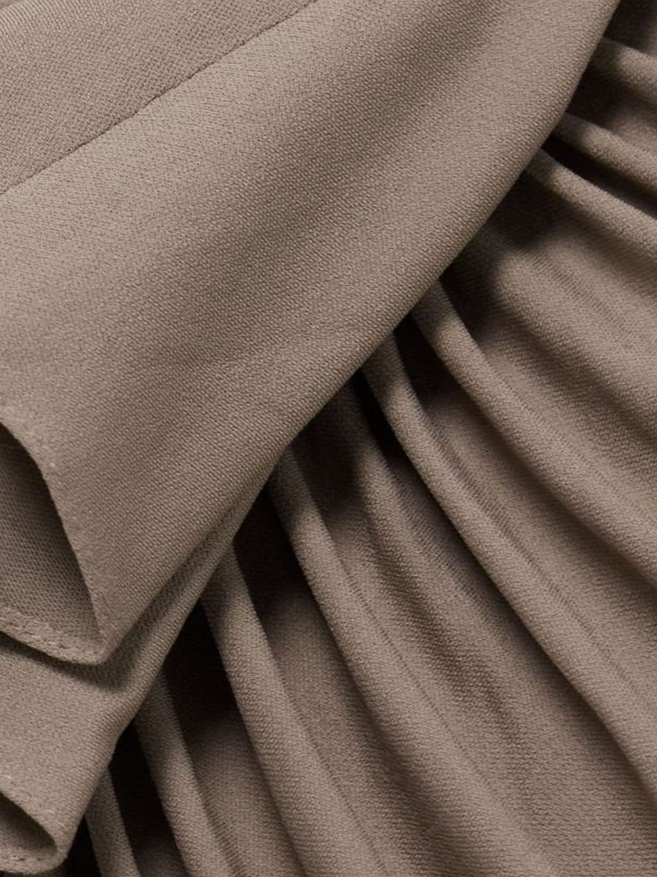 asymmetric one-sleeve ruffled stretch-jersey maxi dress