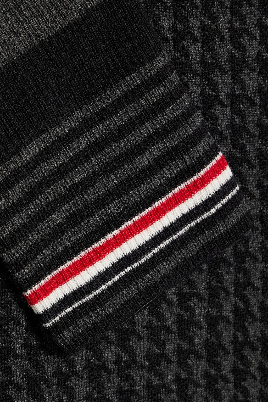 THOM BROWNE Houndstooth merino wool turtleneck sweater