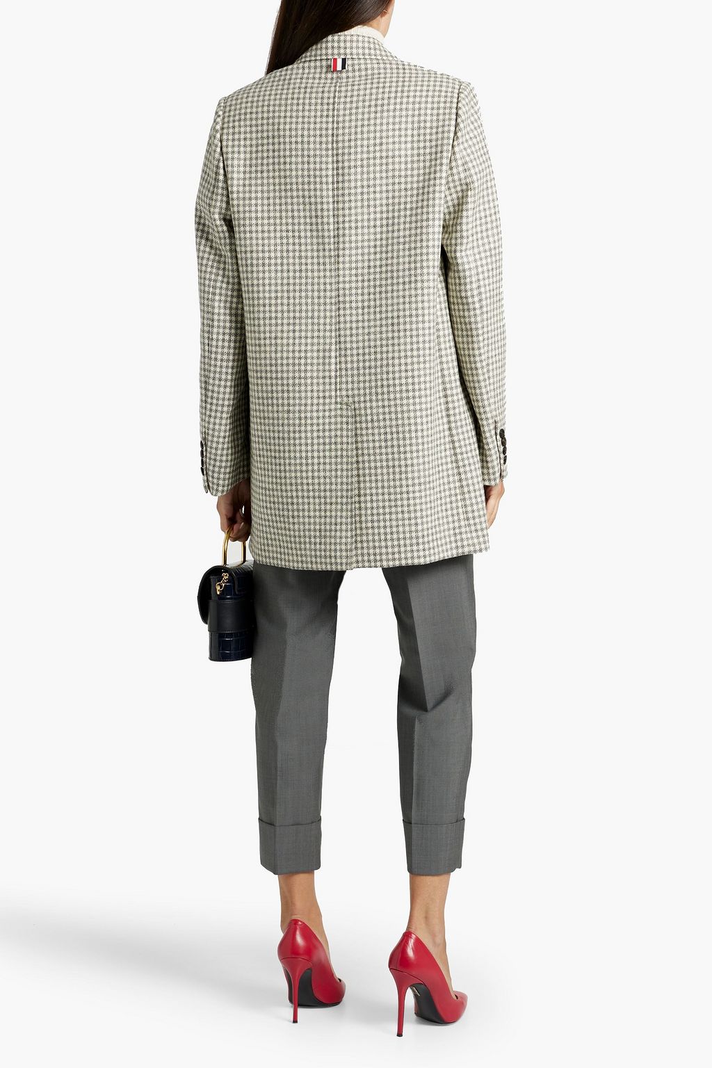 THOM BROWNE Oversized houndstooth wool-tweed blazer