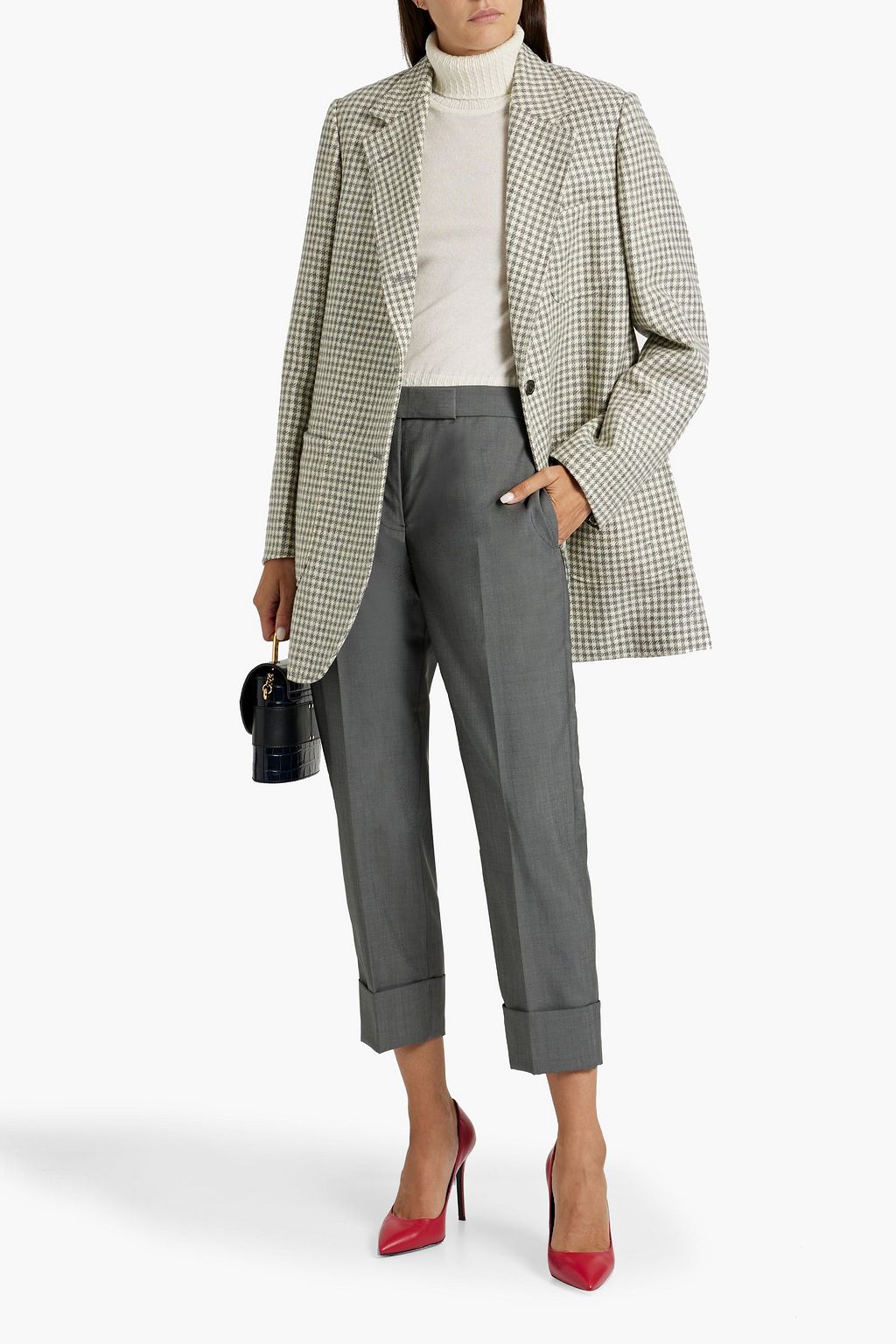 THOM BROWNE Oversized houndstooth wool-tweed blazer