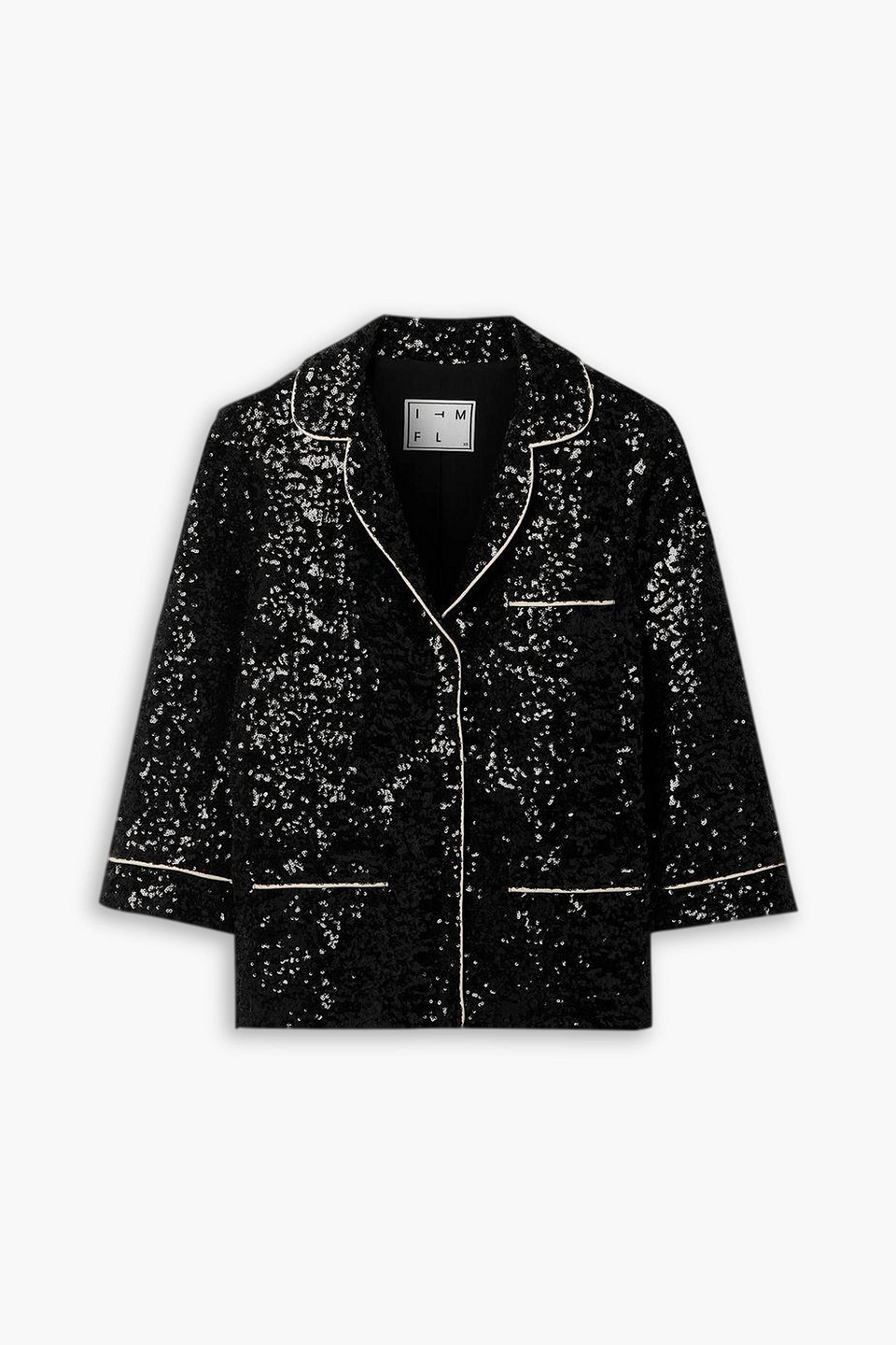 In The Mood For Love Sofia Sequined Tulle Jacket In Black