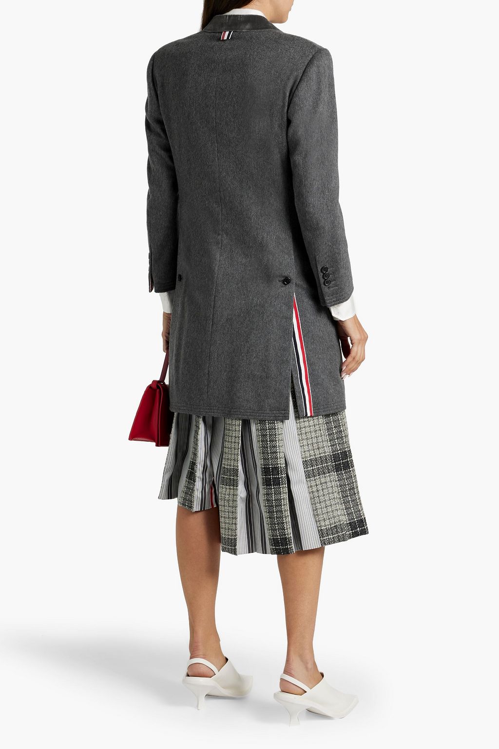 THOM BROWNE Cashmere-felt coat