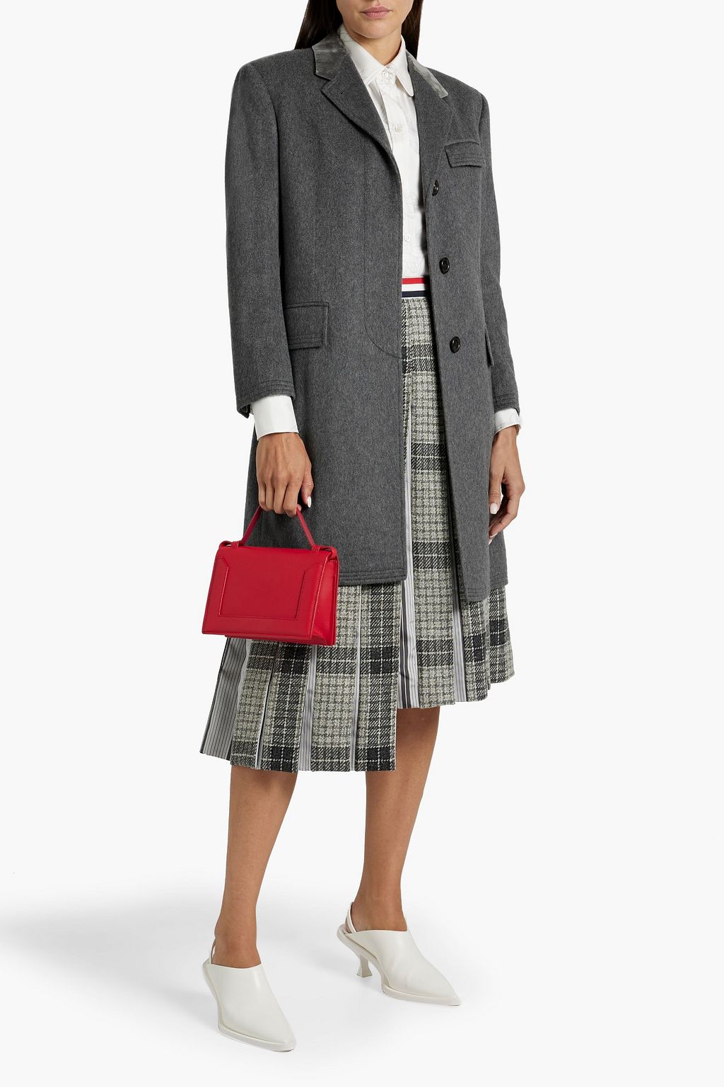 THOM BROWNE Cashmere-felt coat