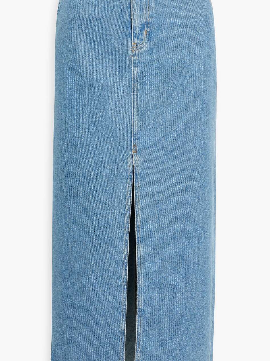 denim maxi skirt