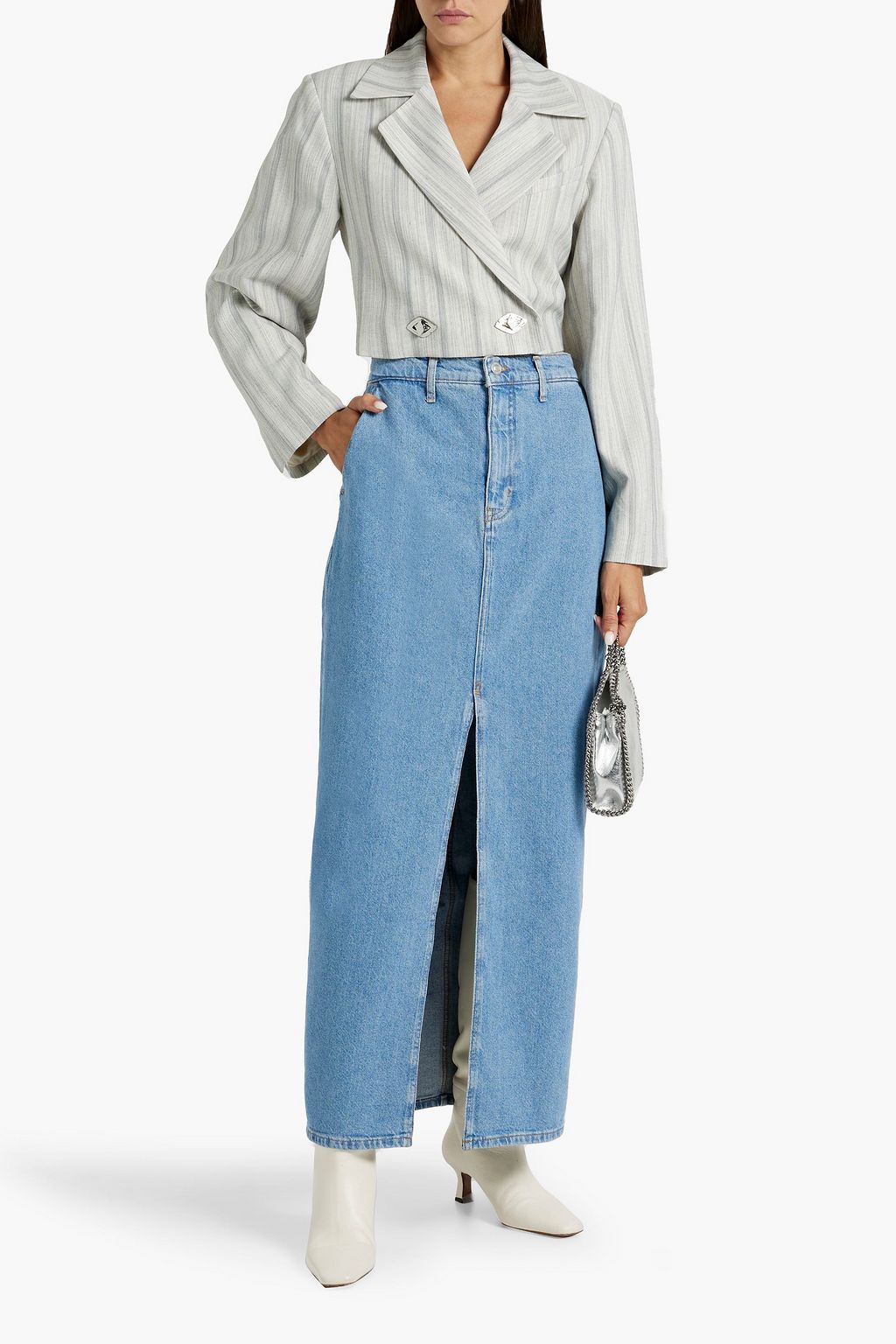 DEREK LAM 10 CROSBY 데님 맥시 스커트