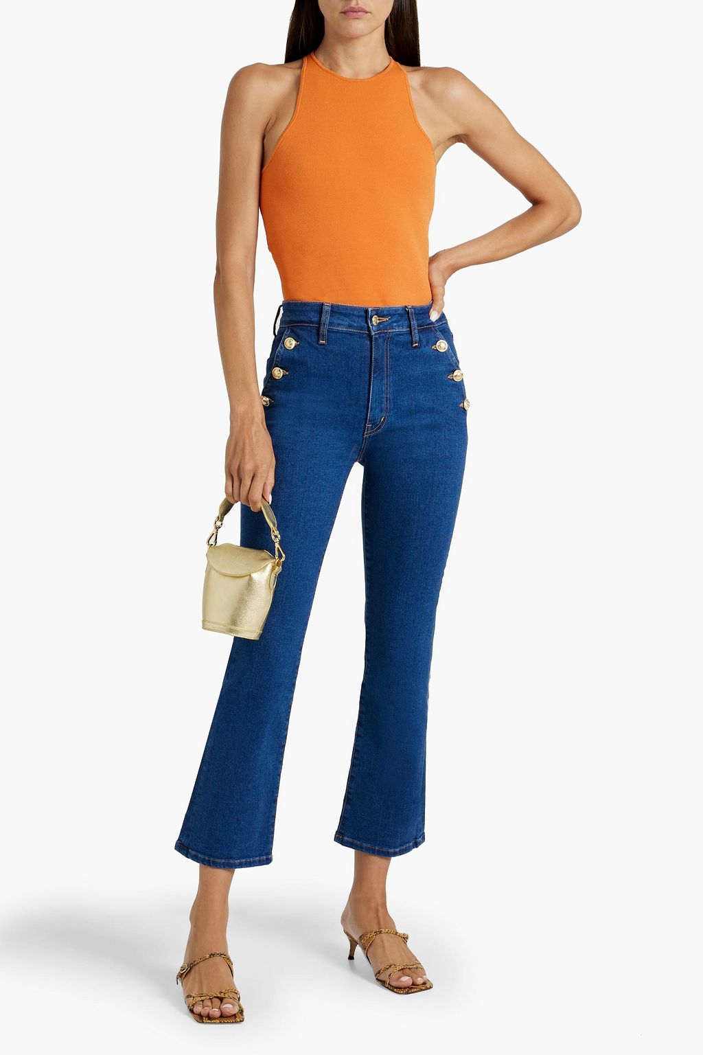 DEREK LAM 10 CROSBY Goldie high-rise kick-flare jeans