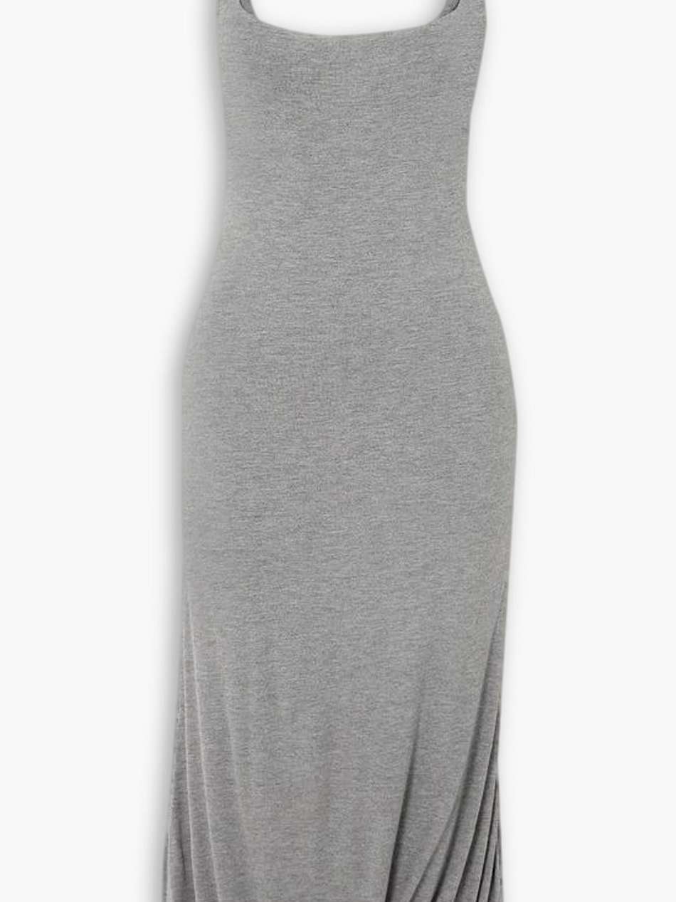 sidd gathered jersey midi dress