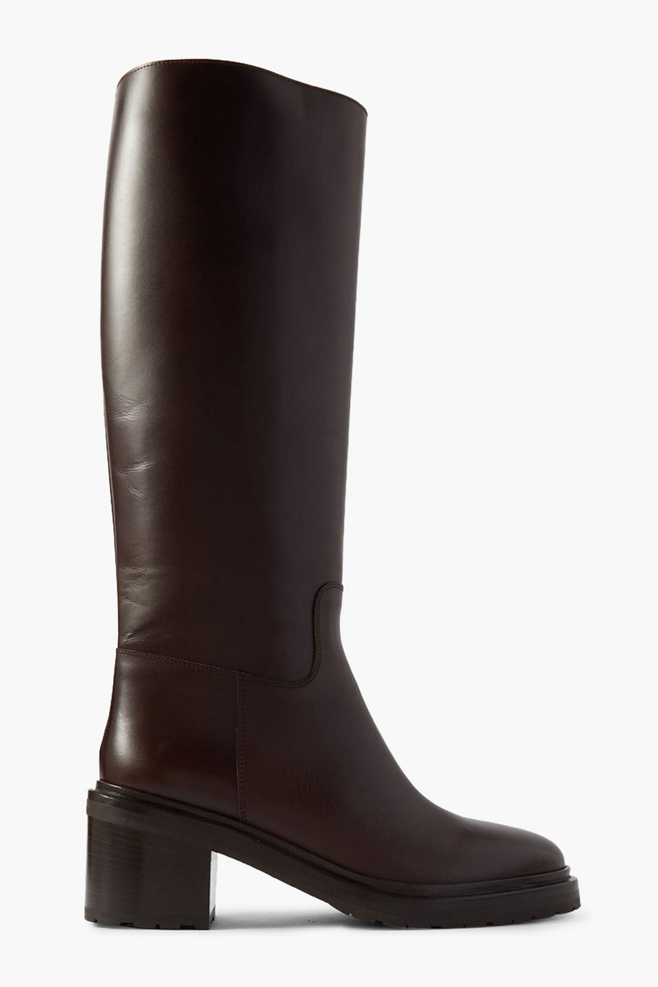 Legres Burgundy Paneled Riding Boots In Merlot