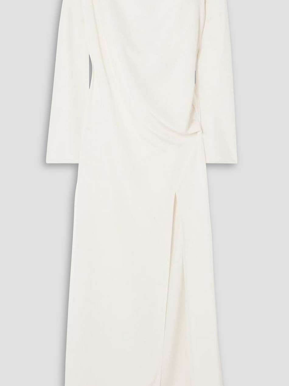 draped silk-faille gown