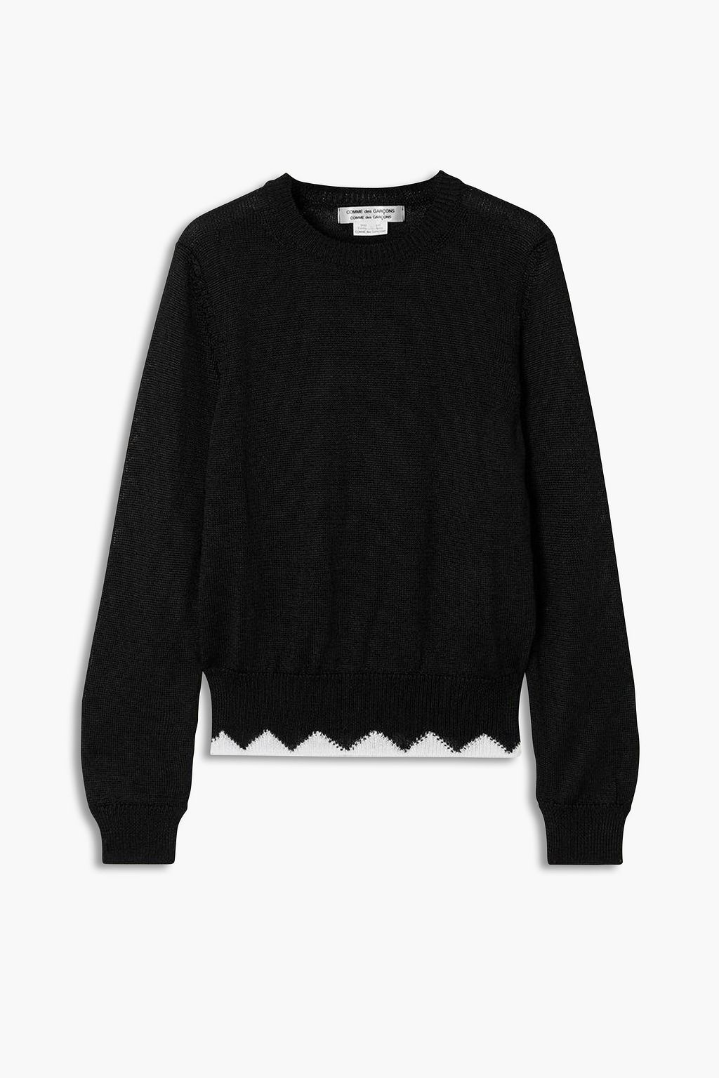 COMME DES GARCONS Intarsia knit sweater THE OUTNET