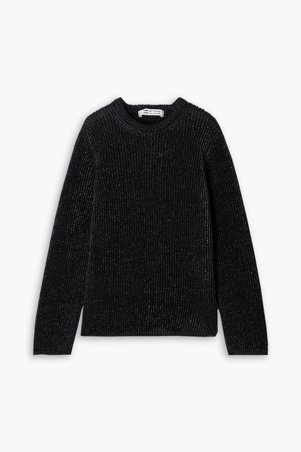 Comme Des Garçons Coated Knitted Sweater In Black