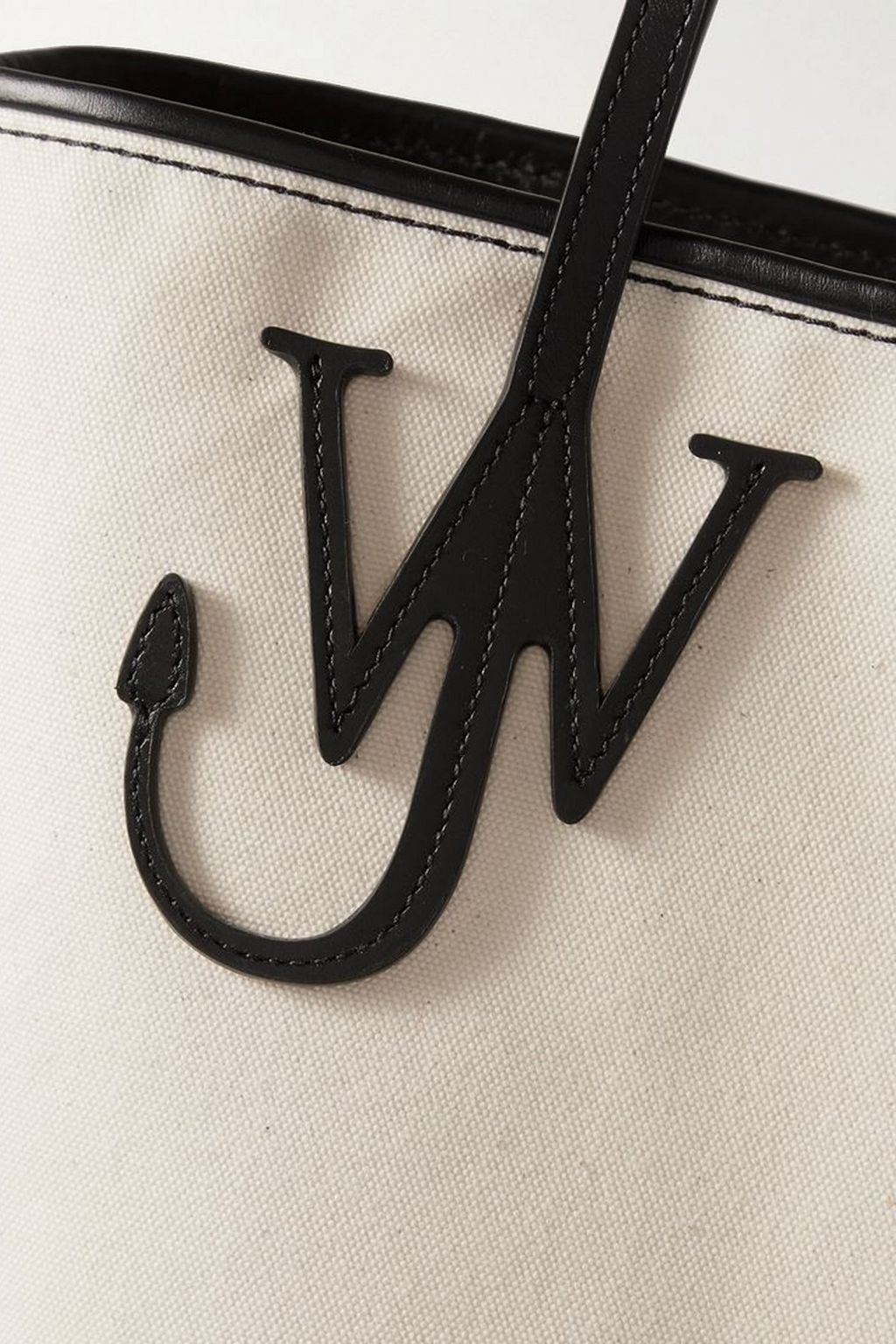 JW ANDERSON Anchor leather-trimmed cotton-canvas tote