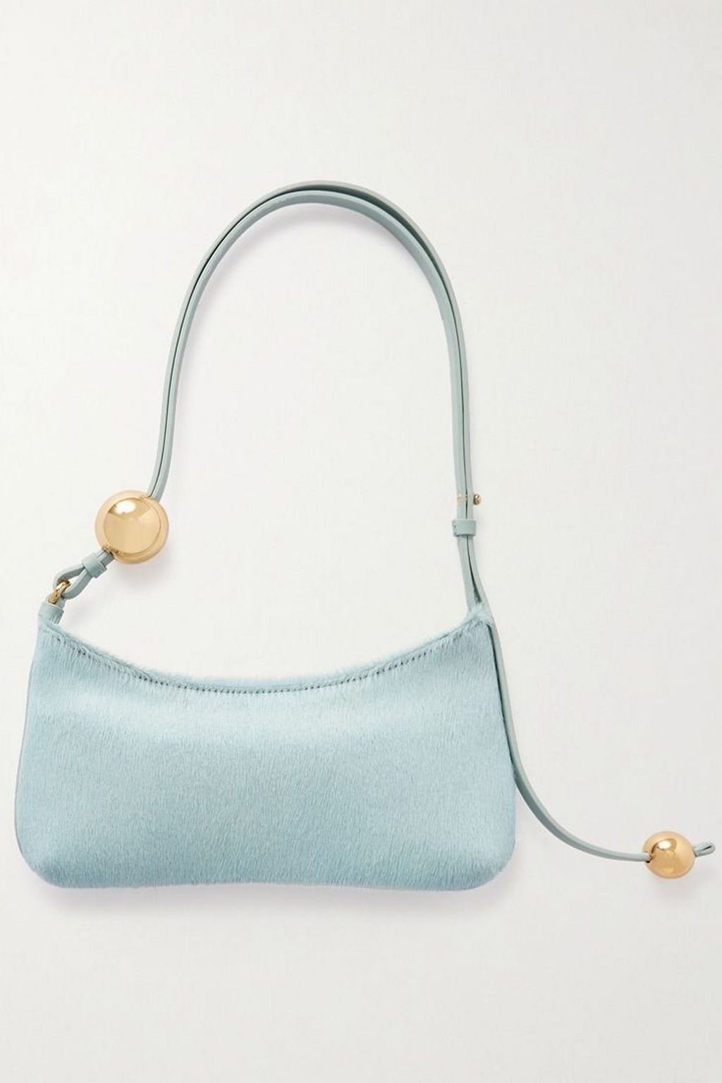 JACQUEMUS Le Bisou Perle embellished calf hair shoulder bag