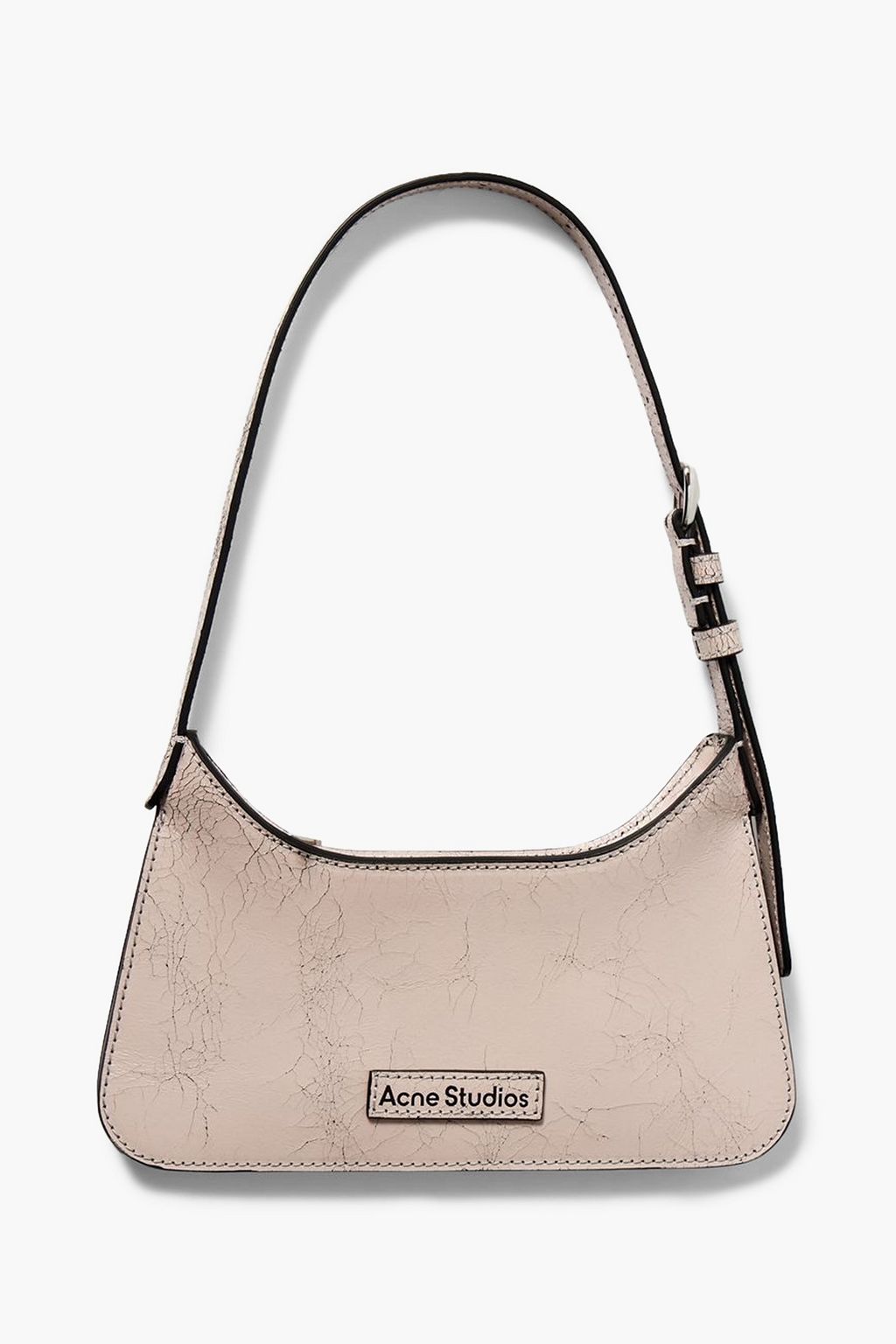 ACNE STUDIOS Micro cracked leather shoulder bag THE OUTNET