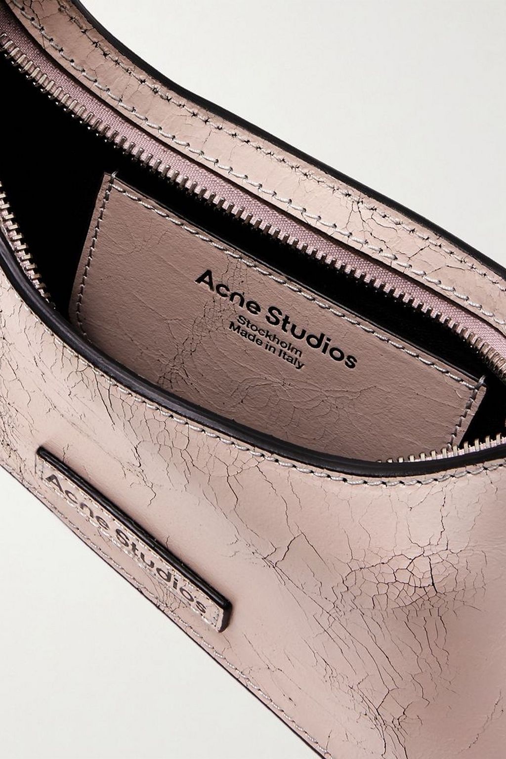 ACNE STUDIOS Micro cracked-leather shoulder bag