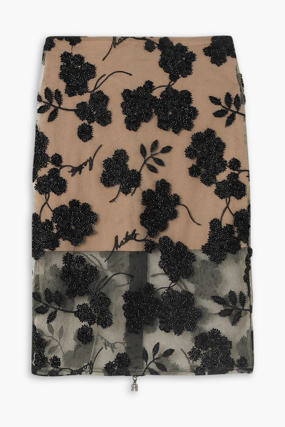 Rotate Birger Christensen - Embellished tulle skirt - Black - DE 42