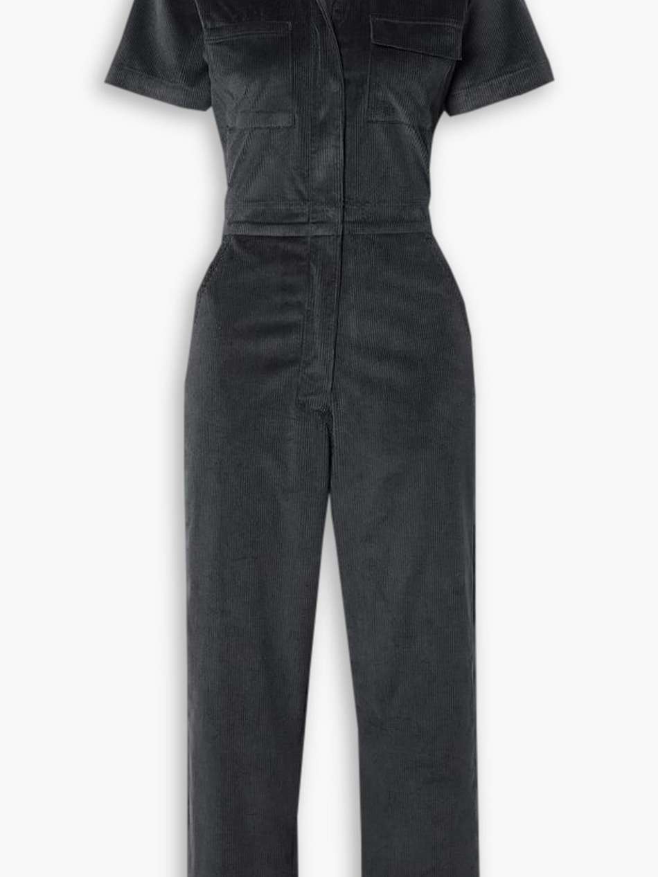worker cotton-blend corduroy jumpsuit