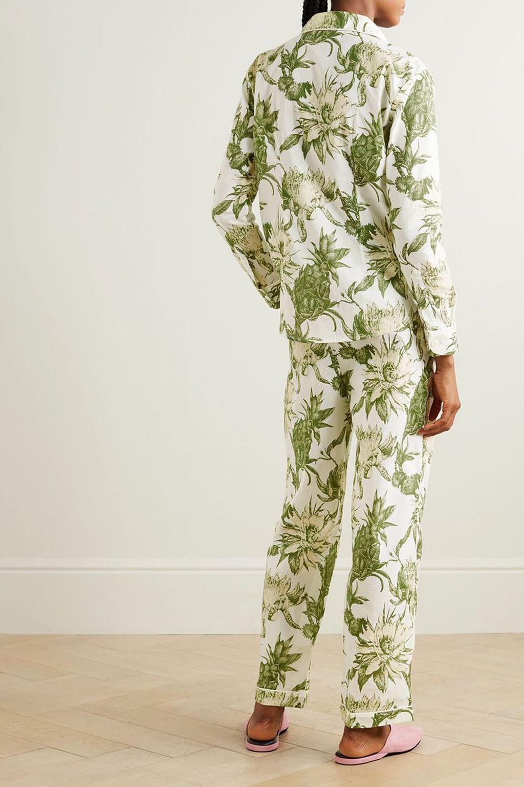 DESMOND & DEMPSEY Floral-print cotton pajama set