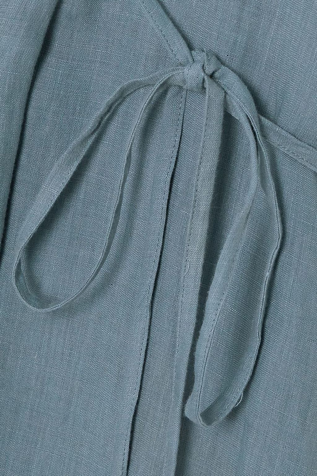DEIJI STUDIOS Linen midi wrap dress