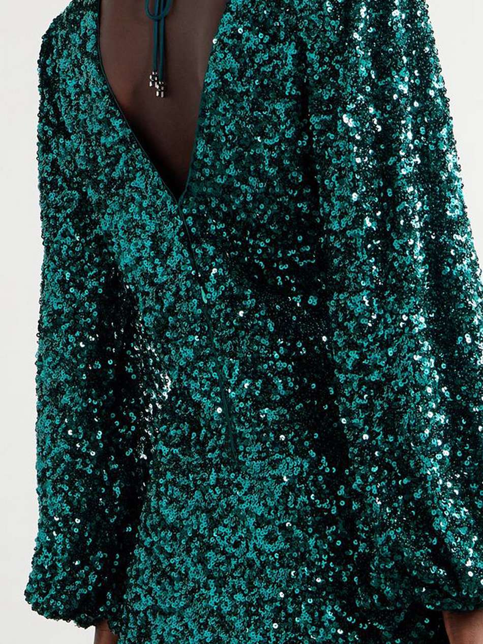 darsie sequined stretch-chiffon mini dress