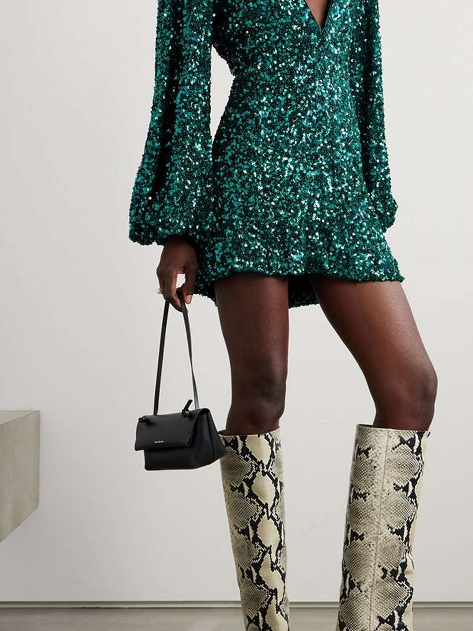 darsie sequined stretch-chiffon mini dress