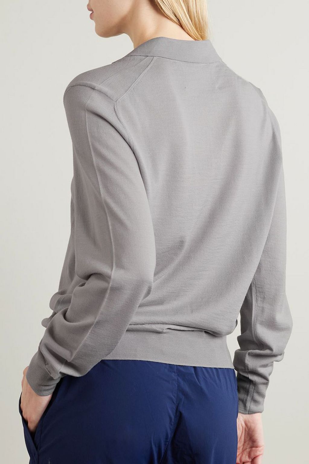 HOMMEGIRLS Embroidered merino wool polo sweater