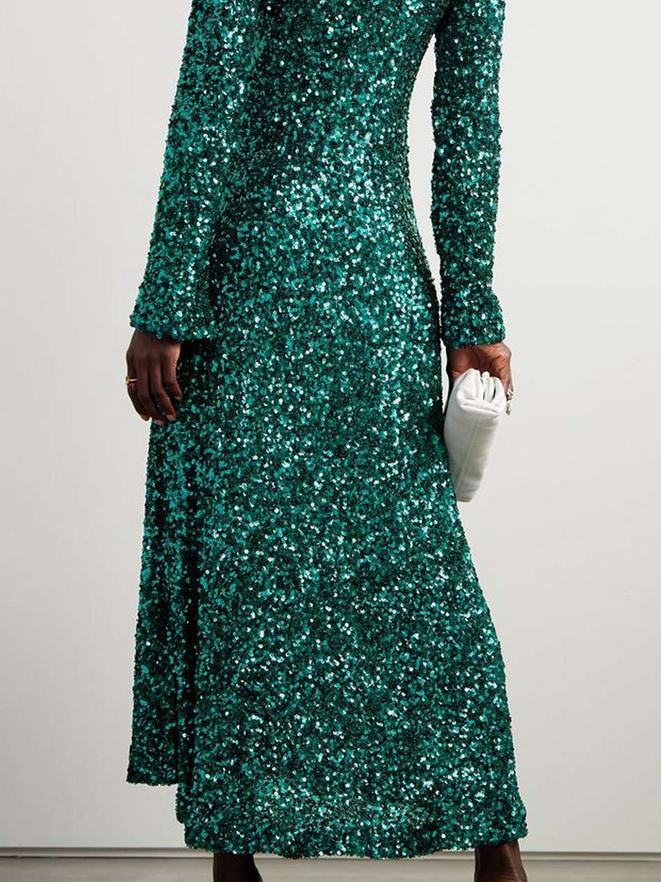 sierra sequined stretch-tulle midi dress