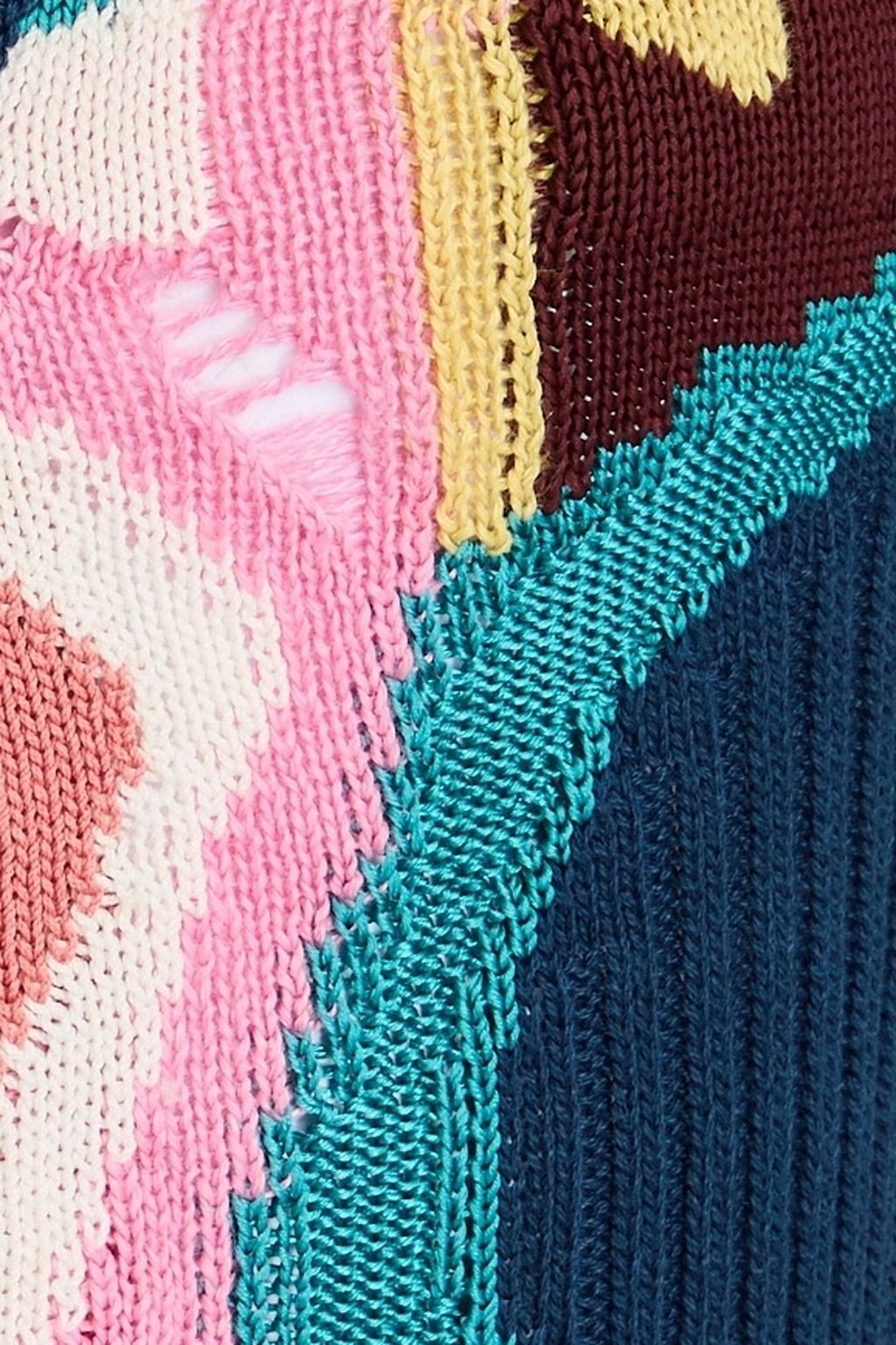 ETRO بلوزة من مزيج القطن ونسيج الجاكار المحبوك مزينة بشرّابات