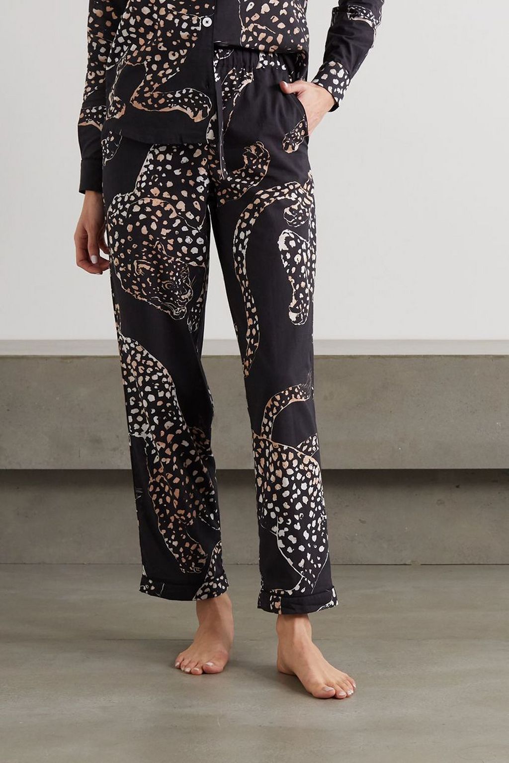 DESMOND & DEMPSEY Jag printed cotton pajama set