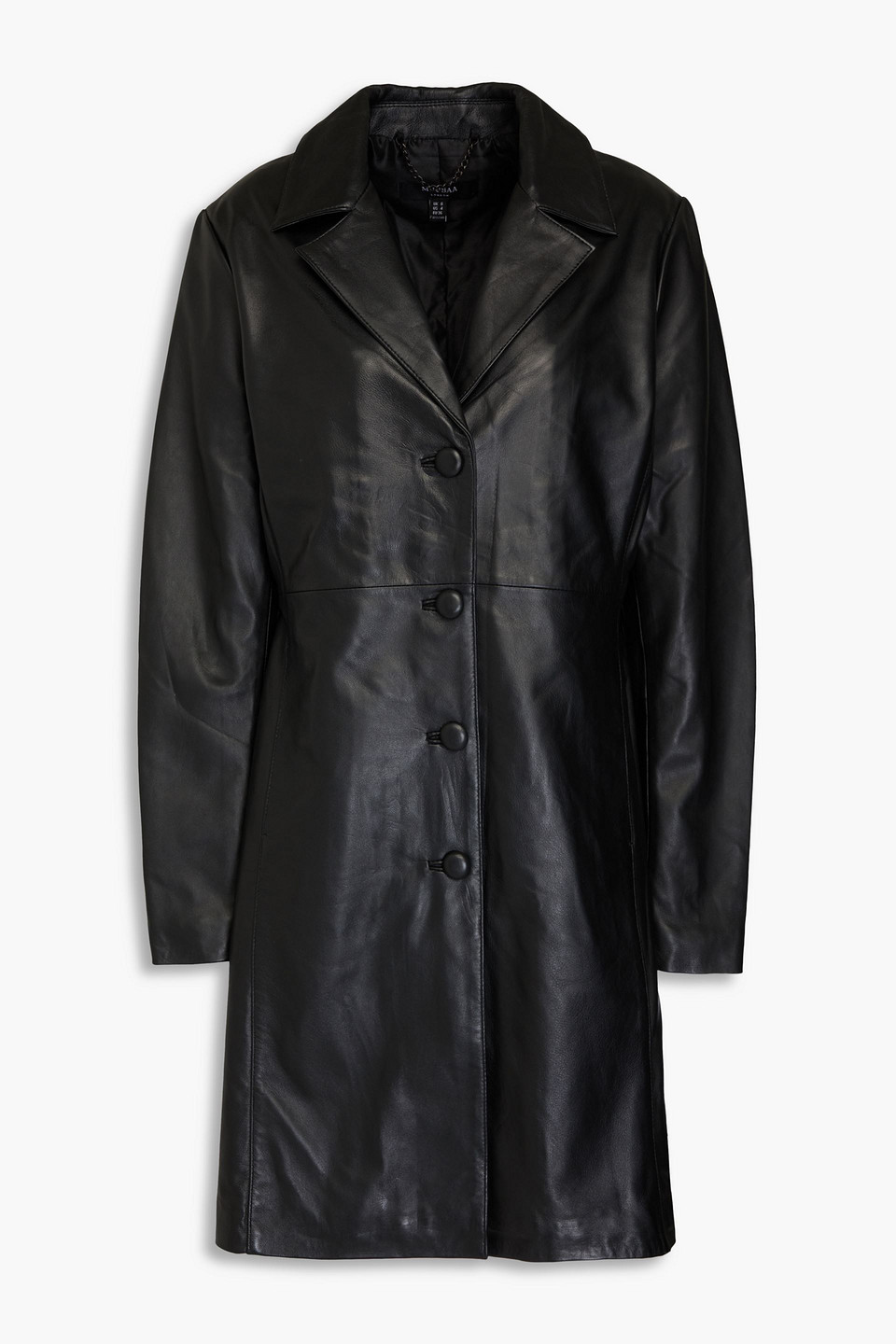Muubaa Leather Coat In Black