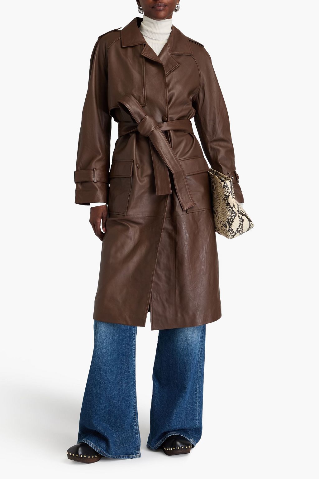 MUUBAA Hazel leather trench coat