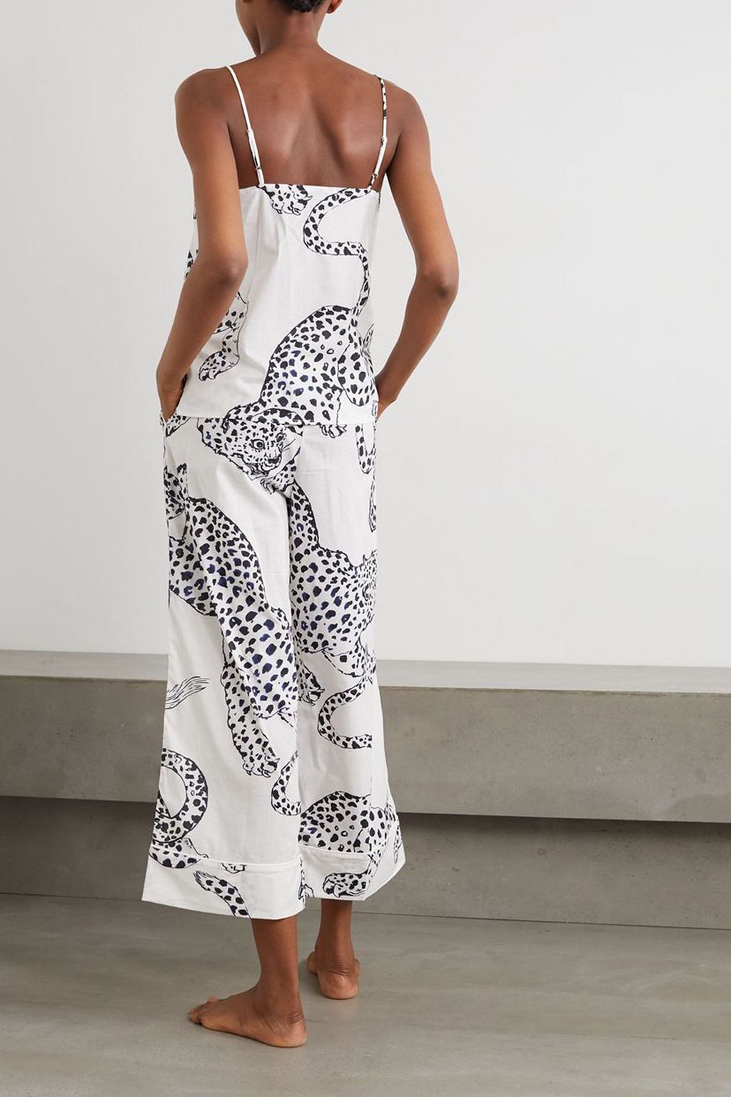 DESMOND & DEMPSEY Printed cotton pajama set