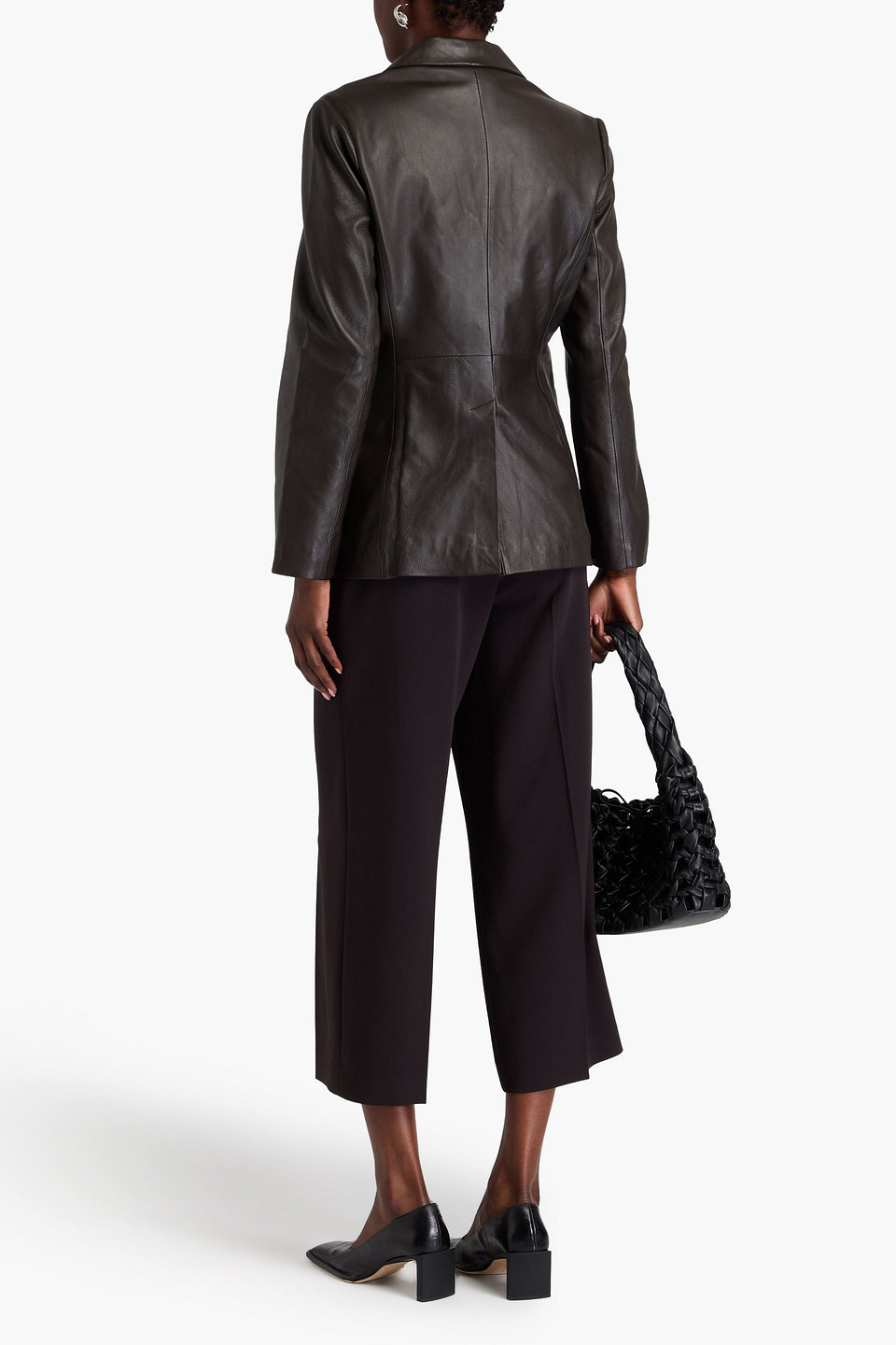  Muubaa - Leather Blazer - Brown - Uk 6 