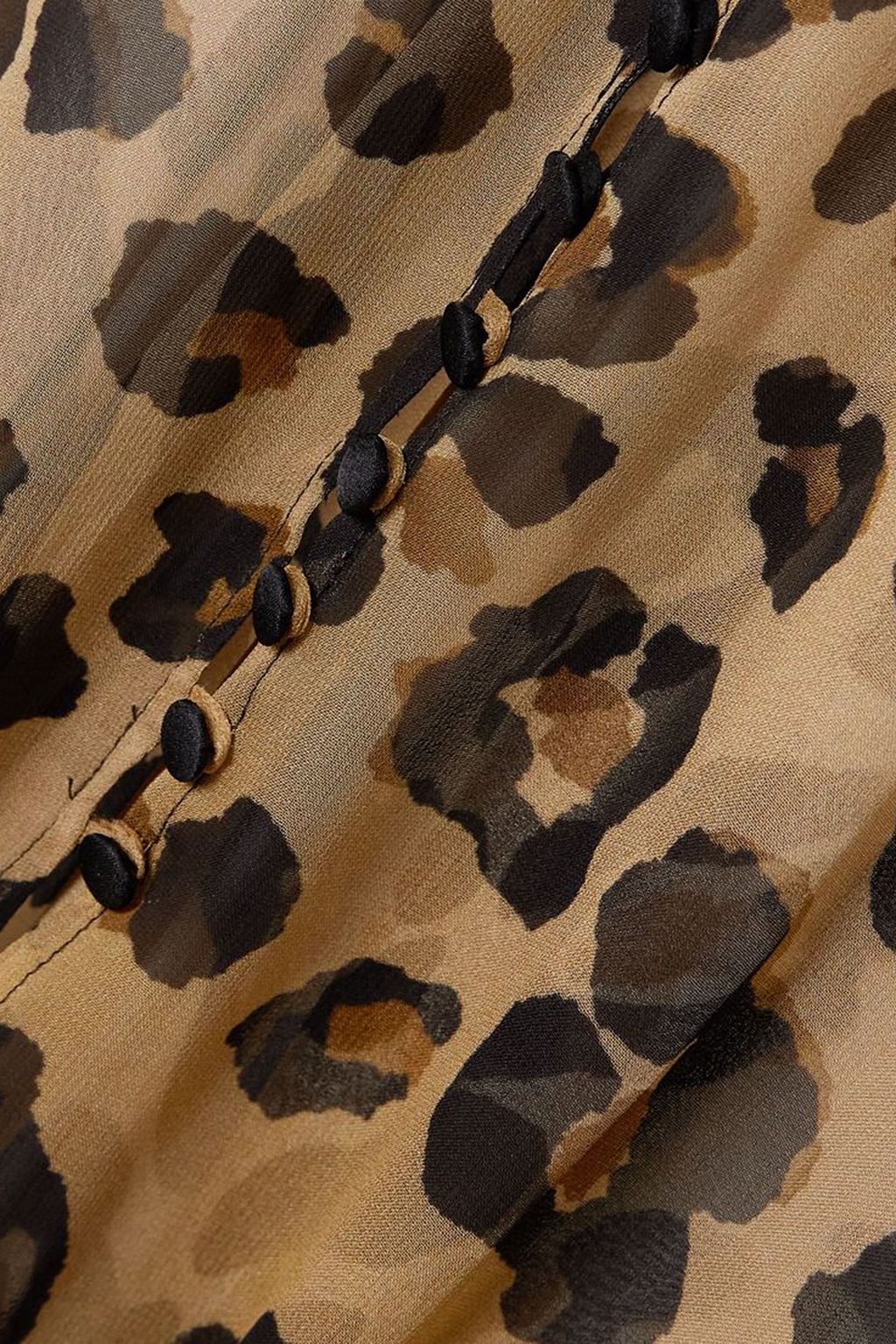 ROSAMOSARIO La Leopardesse leopard-print silk-georgette robe