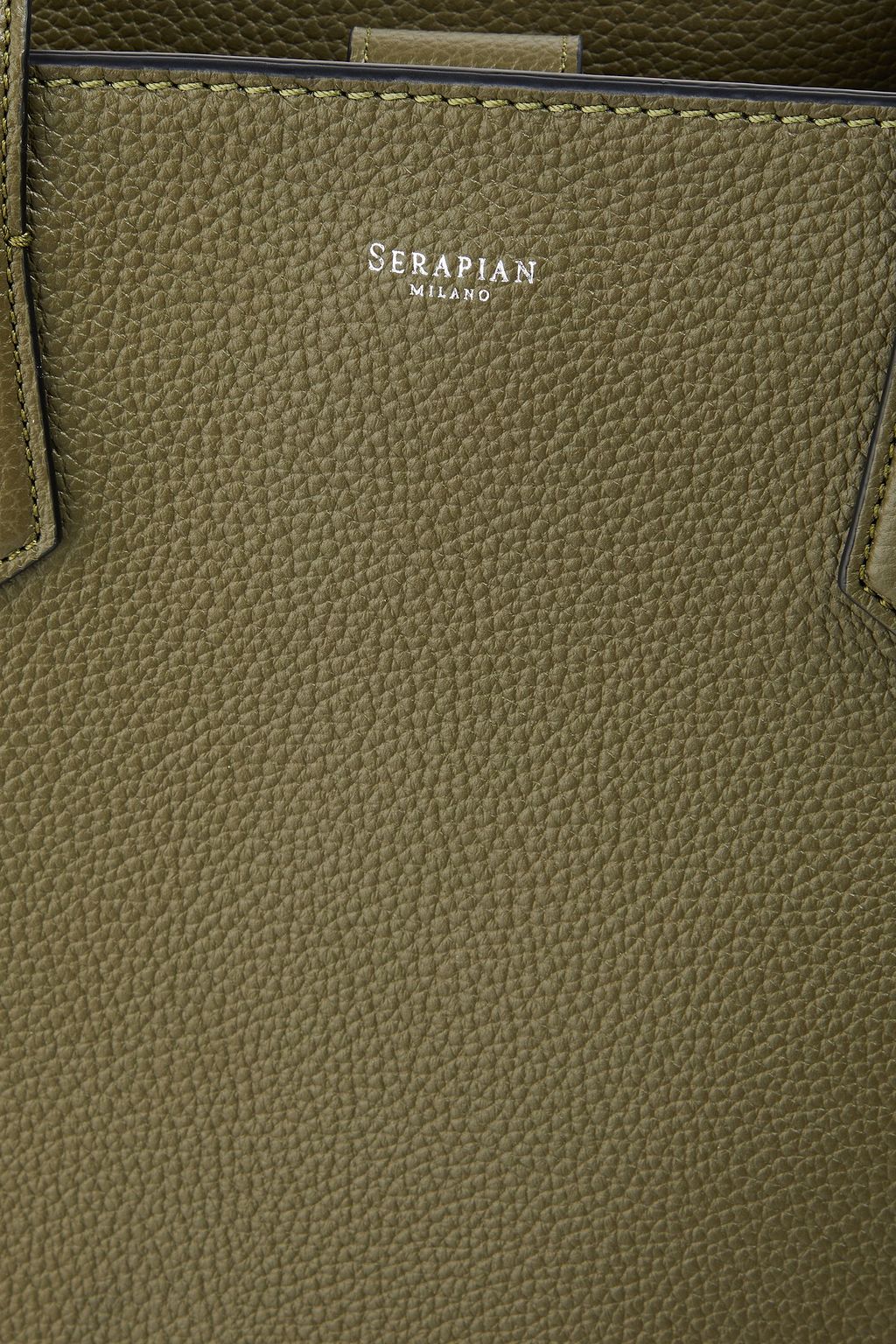 SERAPIAN North South pebbled-leather tote