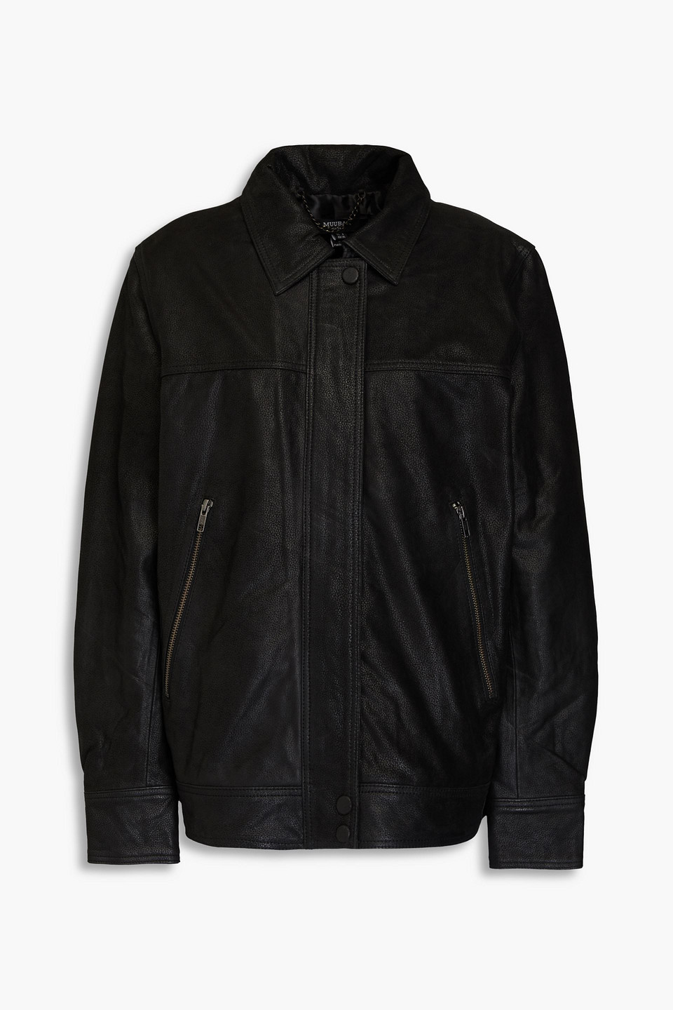 Muubaa Brushed-leather Jacket In Black
