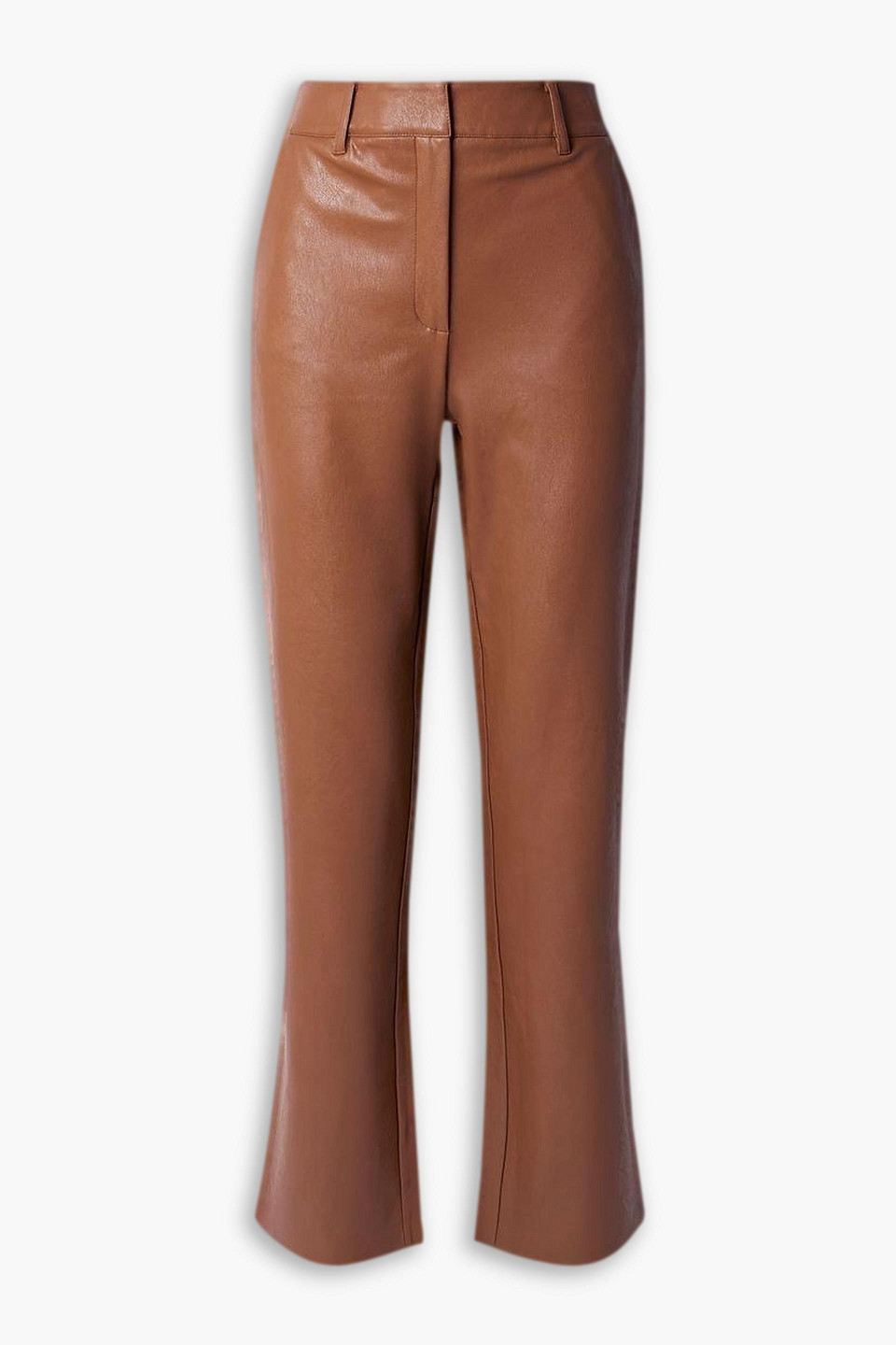 Commando Faux Stretch-leather Straight-leg Pants In Brown
