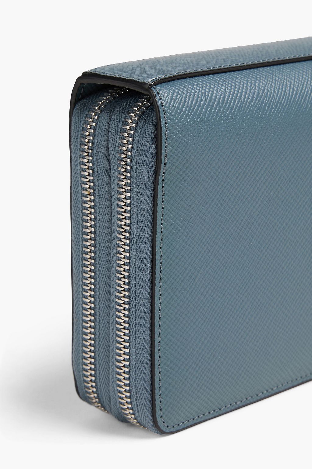 SERAPIAN Textured-leather travel wallet
