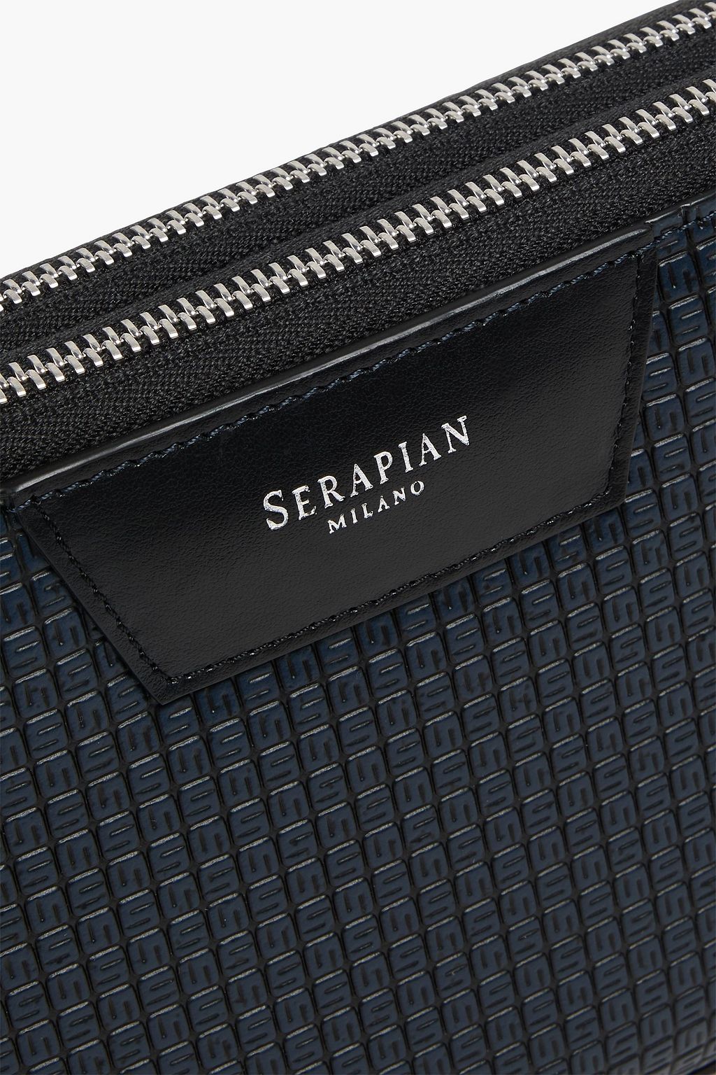 SERAPIAN Embossed coated-canvas travel wallet