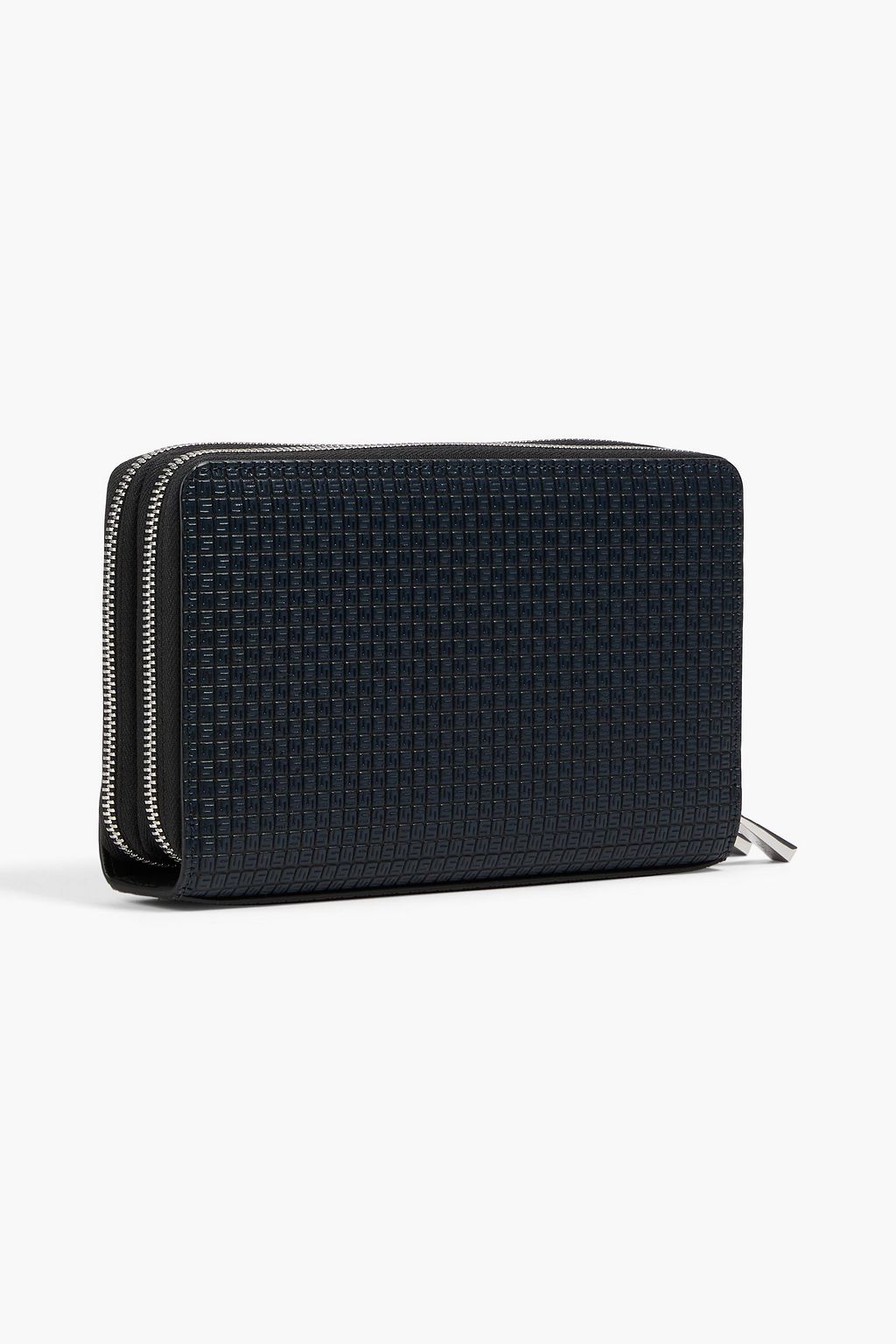 SERAPIAN Embossed coated-canvas travel wallet
