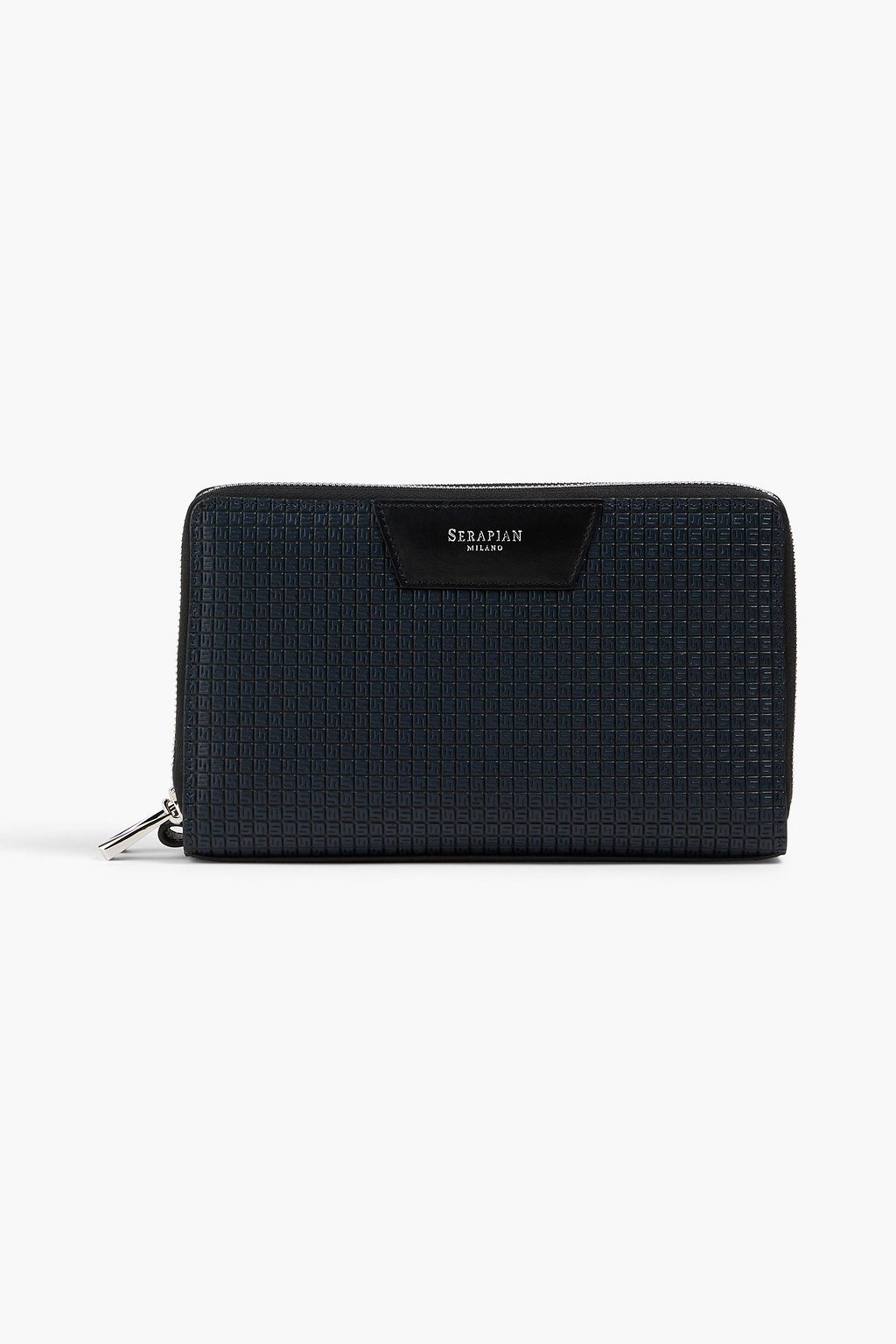Embossed coated canvas travel wallet navy One Size