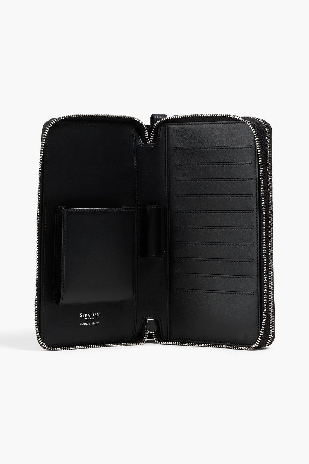 SERAPIAN Embossed coated-canvas travel wallet
