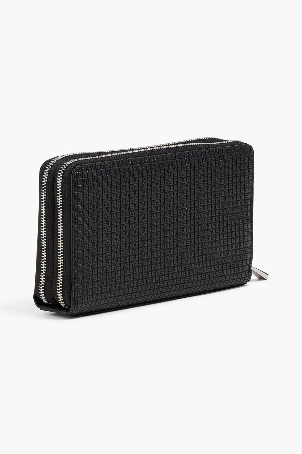 SERAPIAN Embossed coated-canvas travel wallet