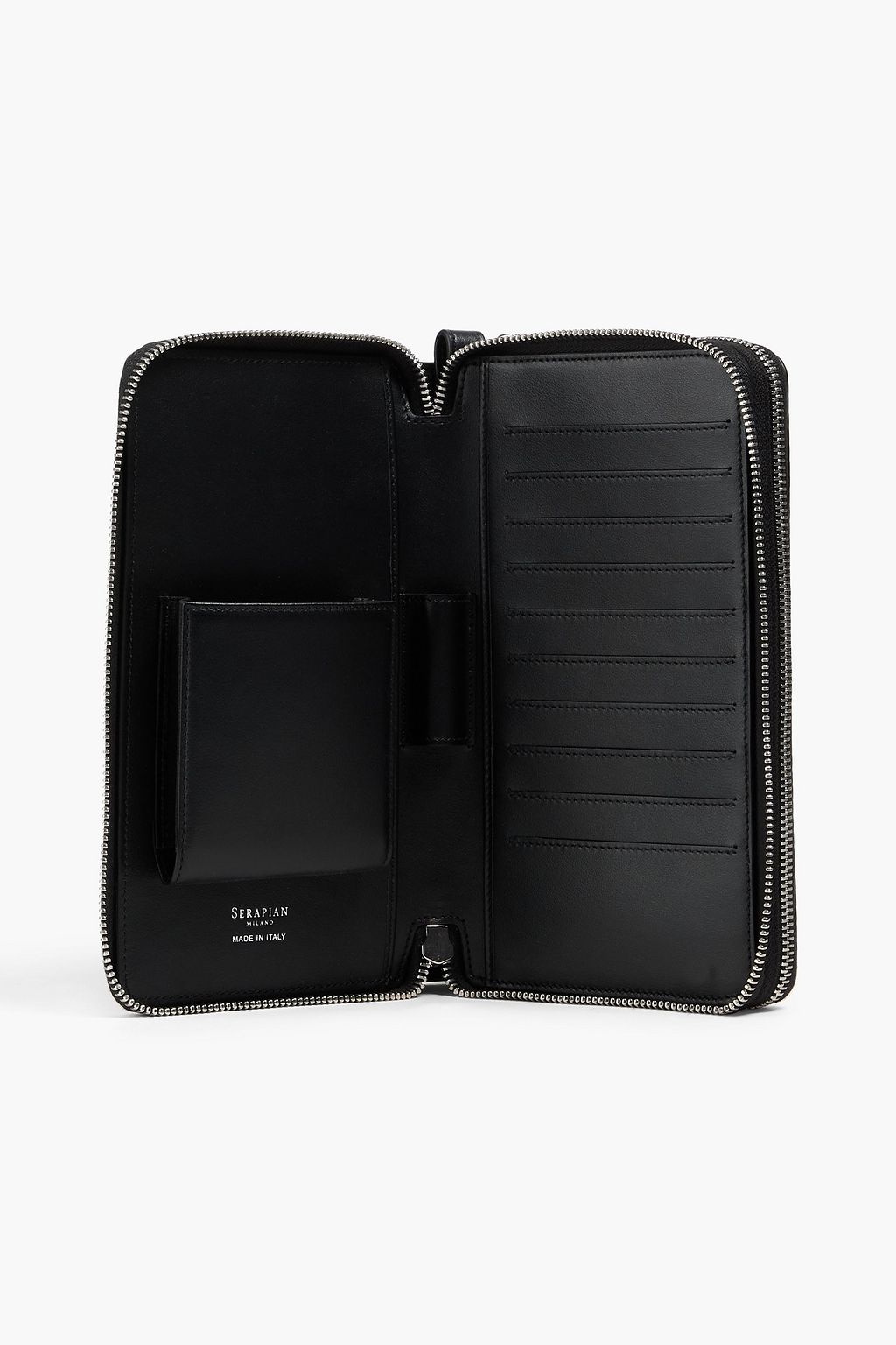 SERAPIAN Embossed coated-canvas travel wallet
