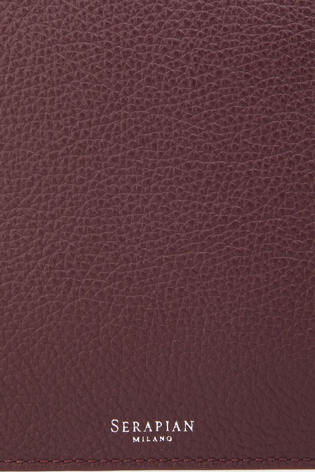 SERAPIAN Pebbled-leather pouch